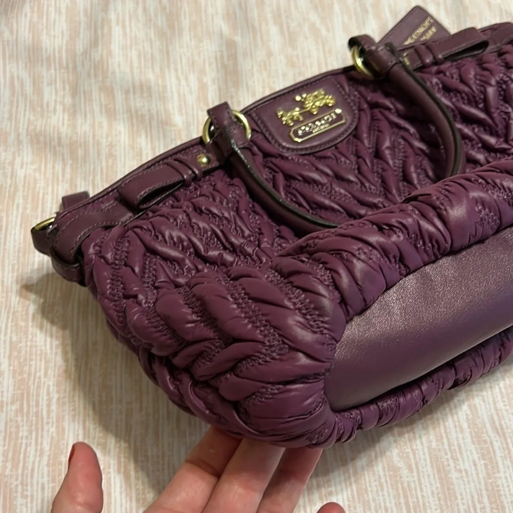 Coach 70th Anniversary Edition Purple Pleated set Madison Sophia. RARE